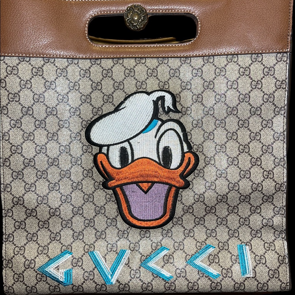 Unisex Gg Supreme Donald Duck Tote Bag 2017
